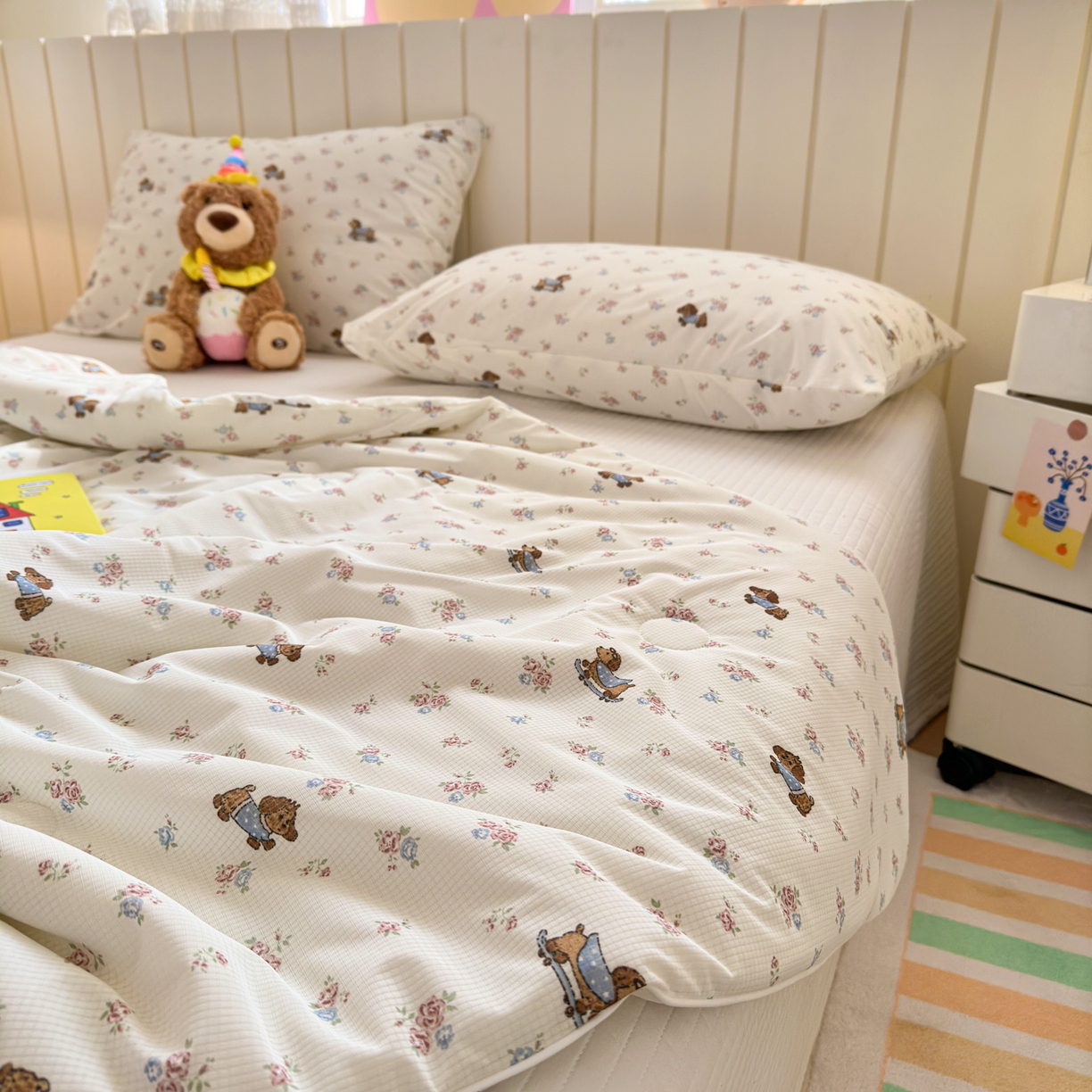 91家纺网 家纺一手货源 找家纺 寐居家纺 2026新款清爽凉感丝夏被夏凉被空调被 花田小柴