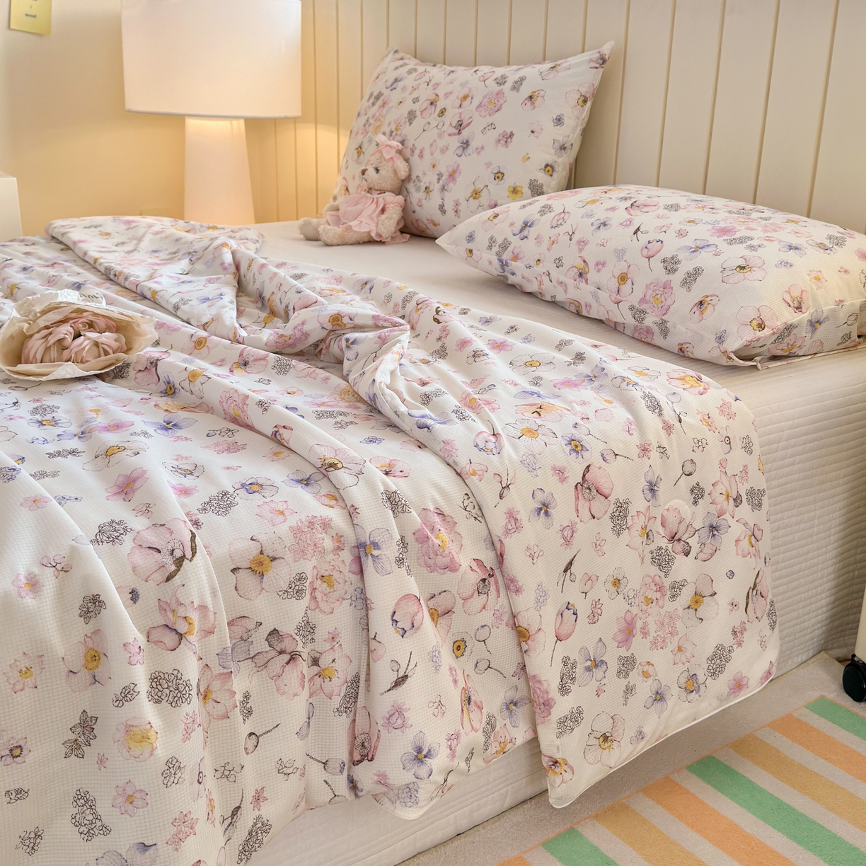 寐居家纺 2026新款清爽凉感丝夏被夏凉被空调被 花信风来