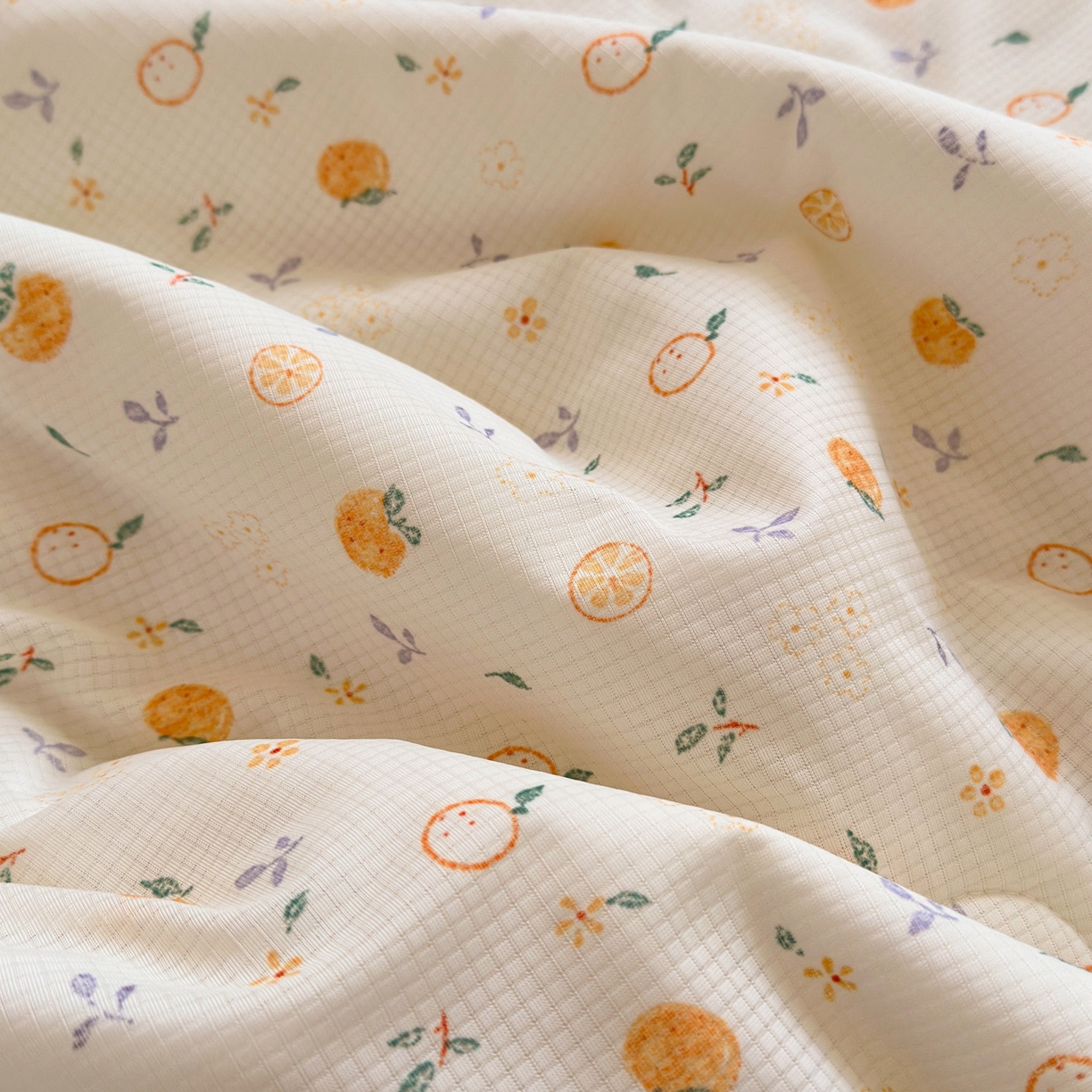 91家纺网 家纺一手货源 找家纺 寐居家纺 2026新款清爽凉感丝夏被夏凉被空调被 奶橘漫语