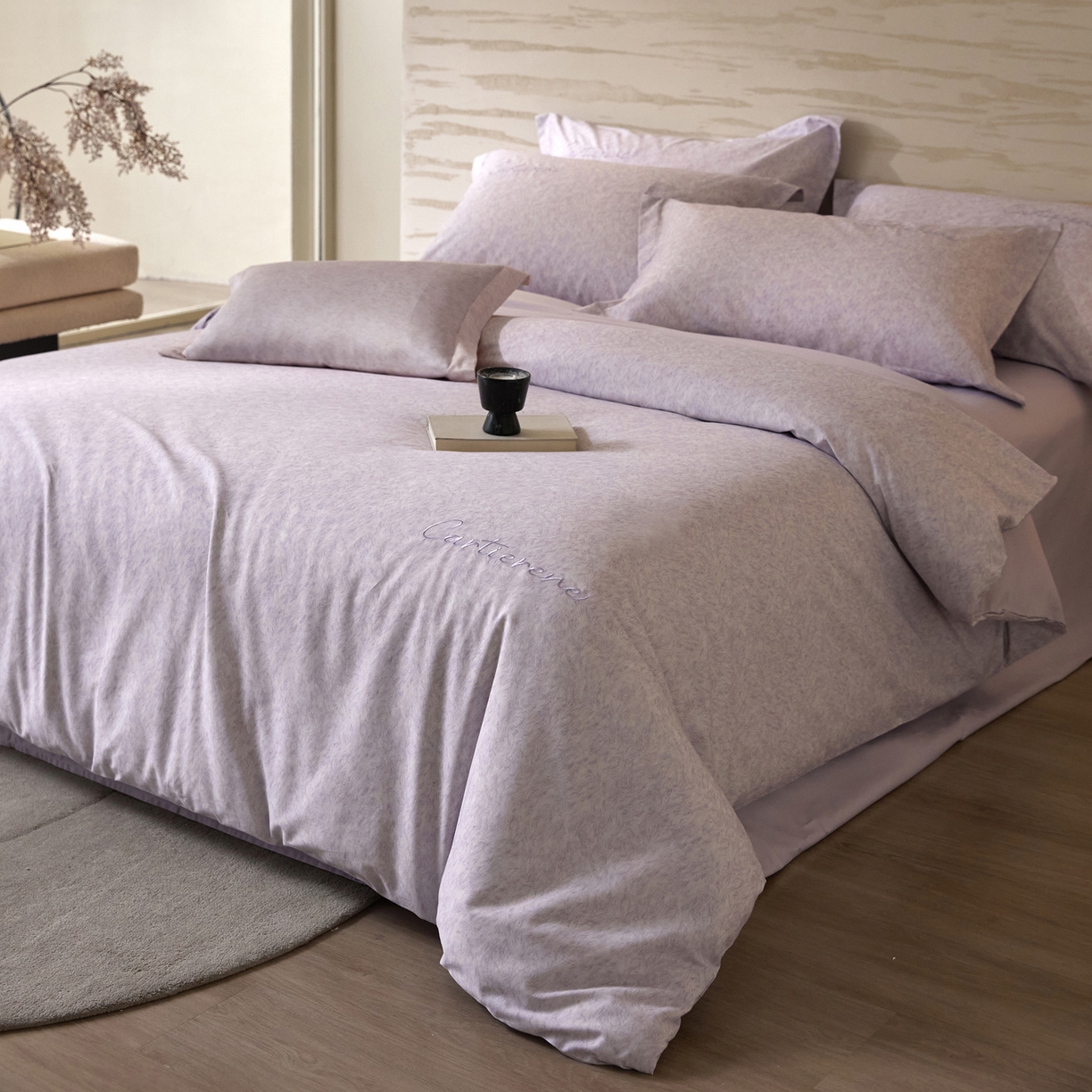 91家纺网 家纺一手货源 找家纺 花愿（原花纪） 2026新款全棉纯棉刺绣数码印花四件套-蒂娜 蒂娜-豆蔻紫