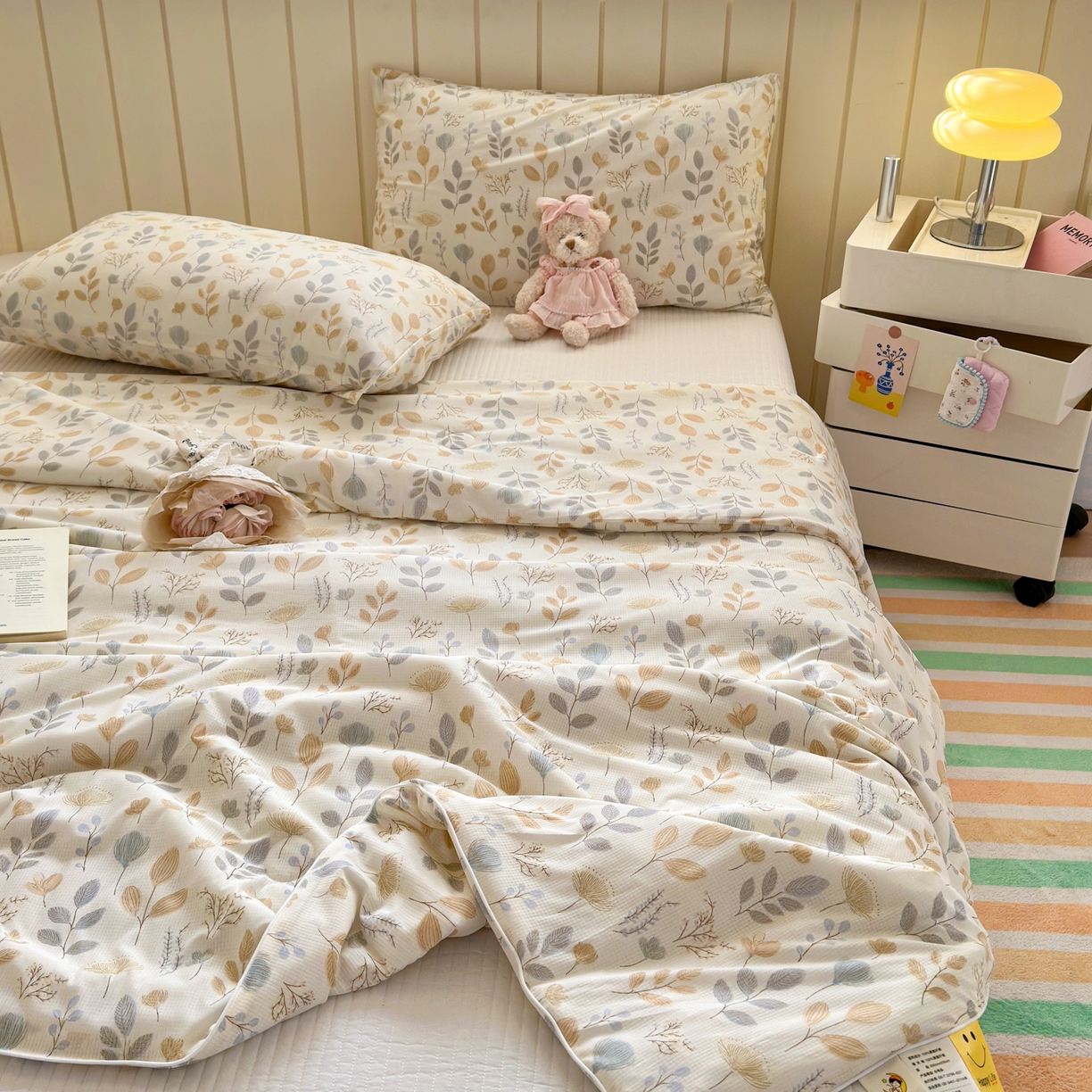 91家纺网 家纺一手货源 找家纺 寐居家纺 2026新款清爽凉感丝夏被夏凉被空调被 秋野织野