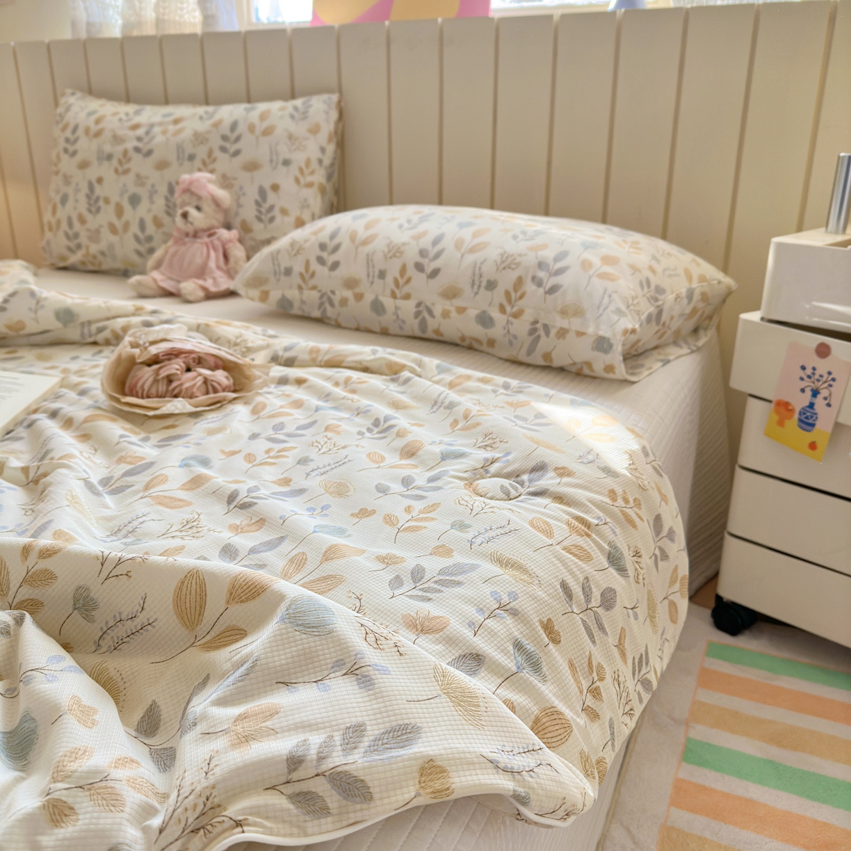 91家纺网 家纺一手货源 找家纺 寐居家纺 2026新款清爽凉感丝夏被夏凉被空调被 秋野织野