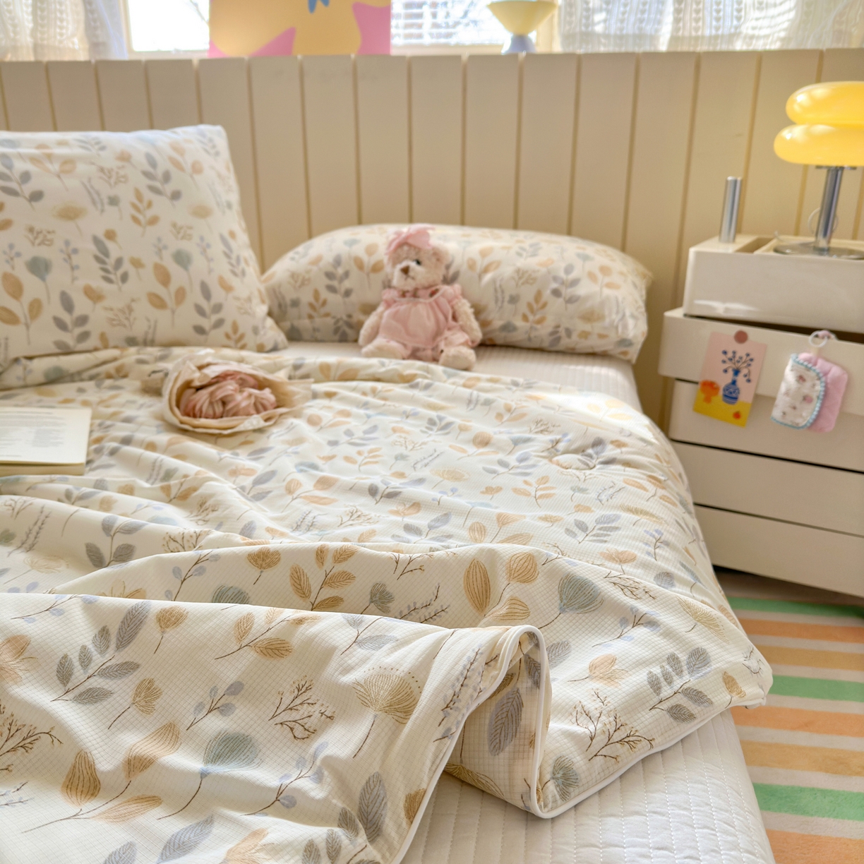 91家纺网 家纺一手货源 找家纺 寐居家纺 2026新款清爽凉感丝夏被夏凉被空调被 秋野织野