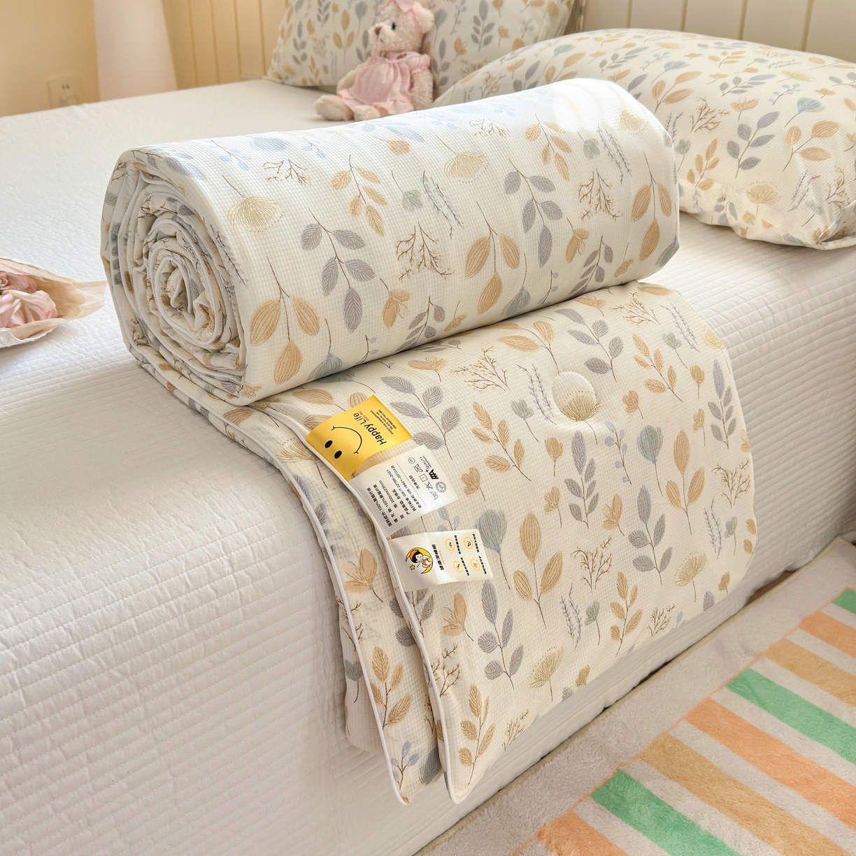 91家纺网 家纺一手货源 找家纺 寐居家纺 2026新款清爽凉感丝夏被夏凉被空调被 秋野织野