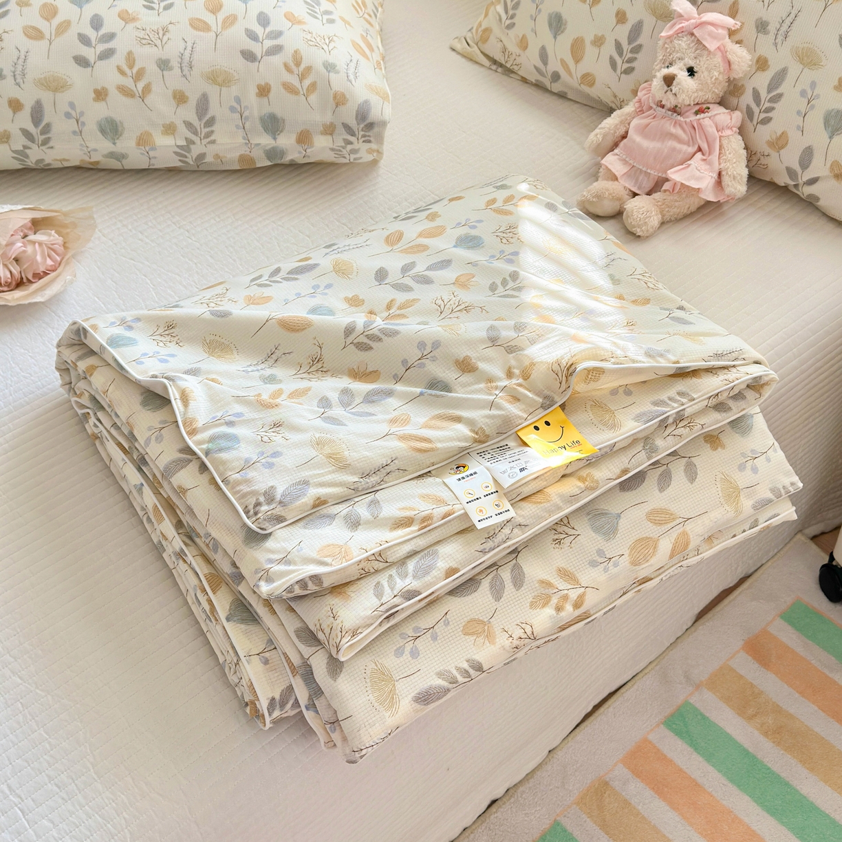 91家纺网 家纺一手货源 找家纺 寐居家纺 2026新款清爽凉感丝夏被夏凉被空调被 秋野织野