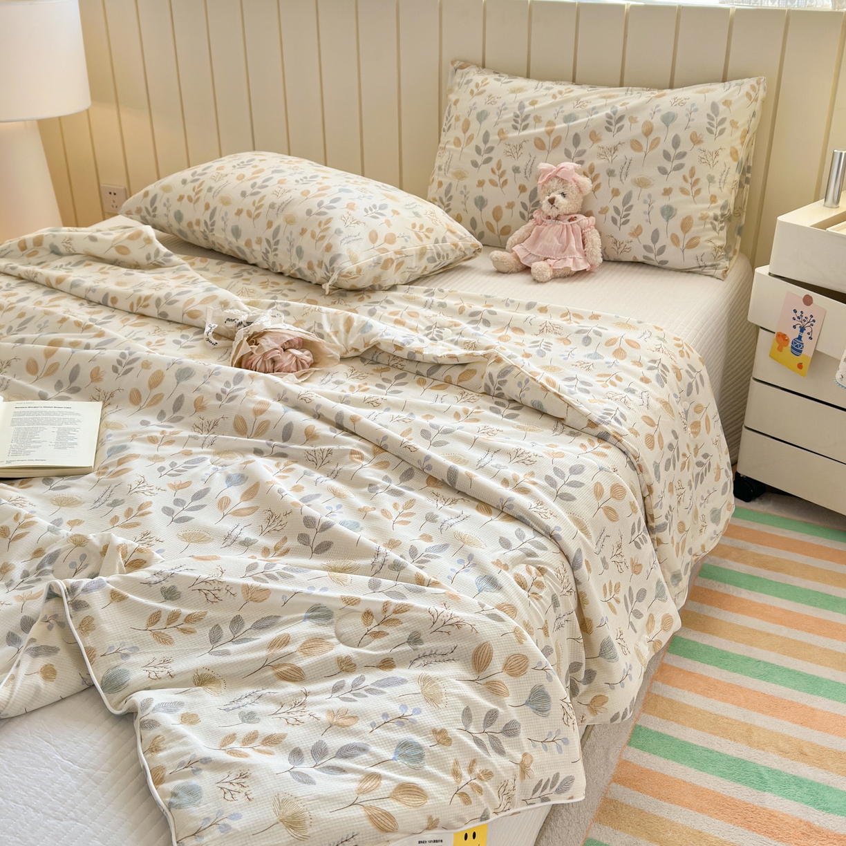 91家纺网 家纺一手货源 找家纺 寐居家纺 2026新款清爽凉感丝夏被夏凉被空调被 秋野织野