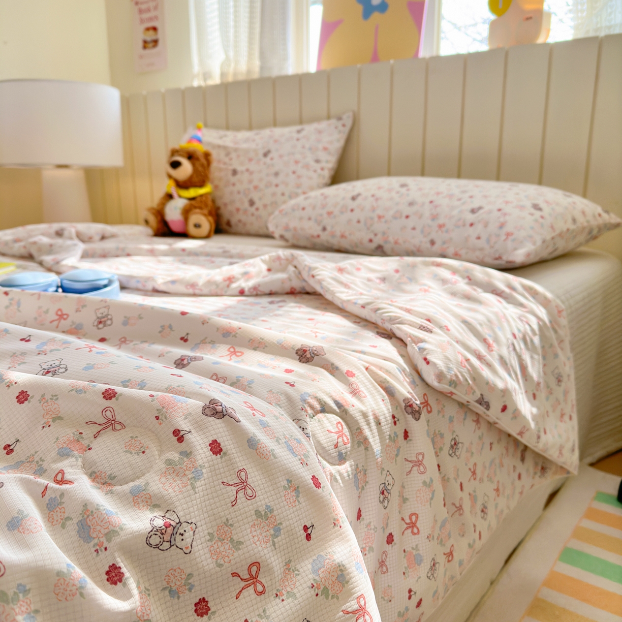 91家纺网 家纺一手货源 找家纺 寐居家纺 2026新款清爽凉感丝夏被夏凉被空调被 软熊蜜语