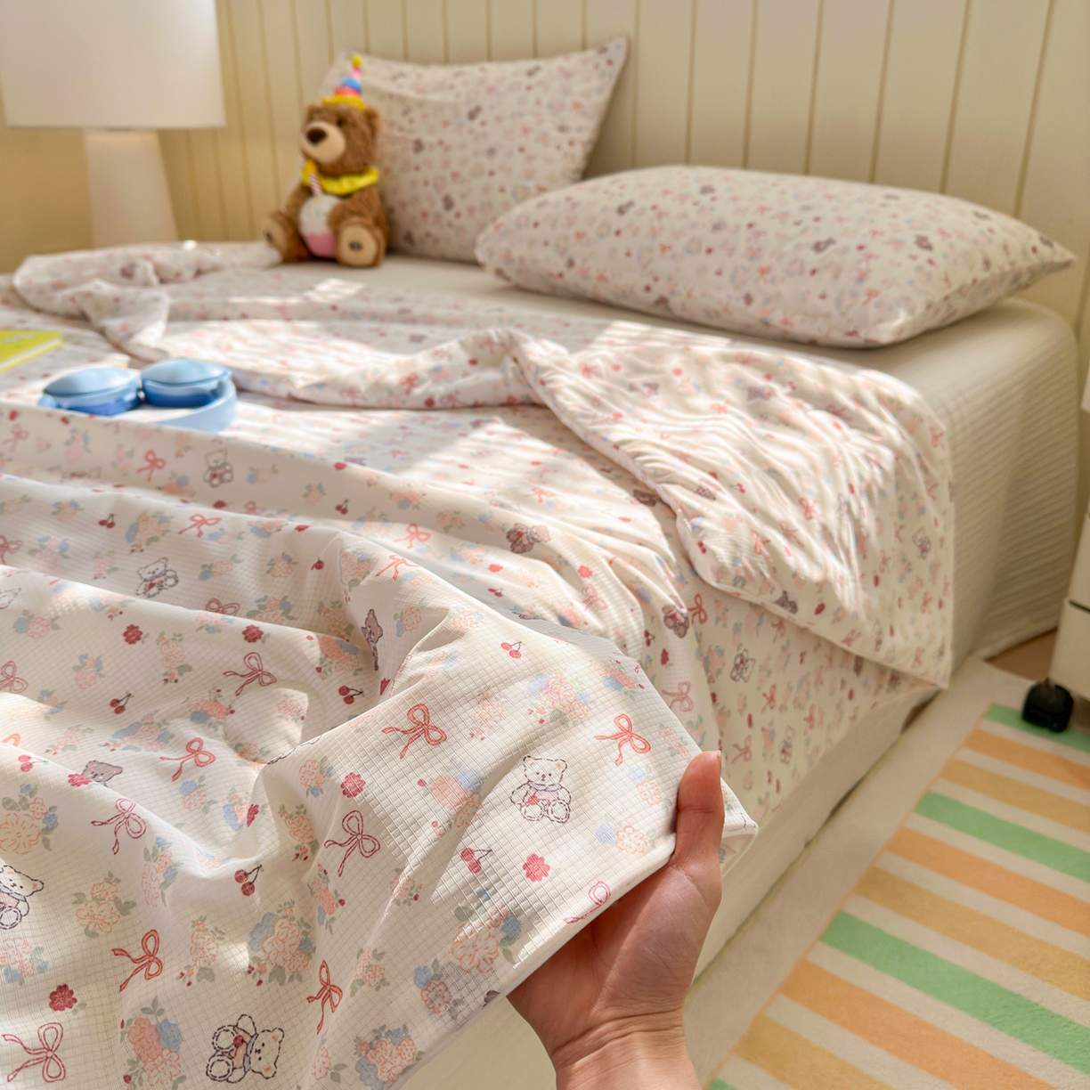 91家纺网 家纺一手货源 找家纺 寐居家纺 2026新款清爽凉感丝夏被夏凉被空调被 软熊蜜语