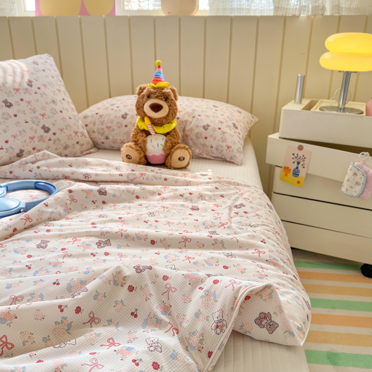 91家纺网 家纺一手货源 找家纺 寐居家纺 2026新款清爽凉感丝夏被夏凉被空调被 软熊蜜语