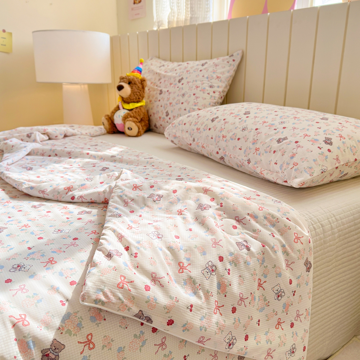 91家纺网 家纺一手货源 找家纺 寐居家纺 2026新款清爽凉感丝夏被夏凉被空调被 软熊蜜语