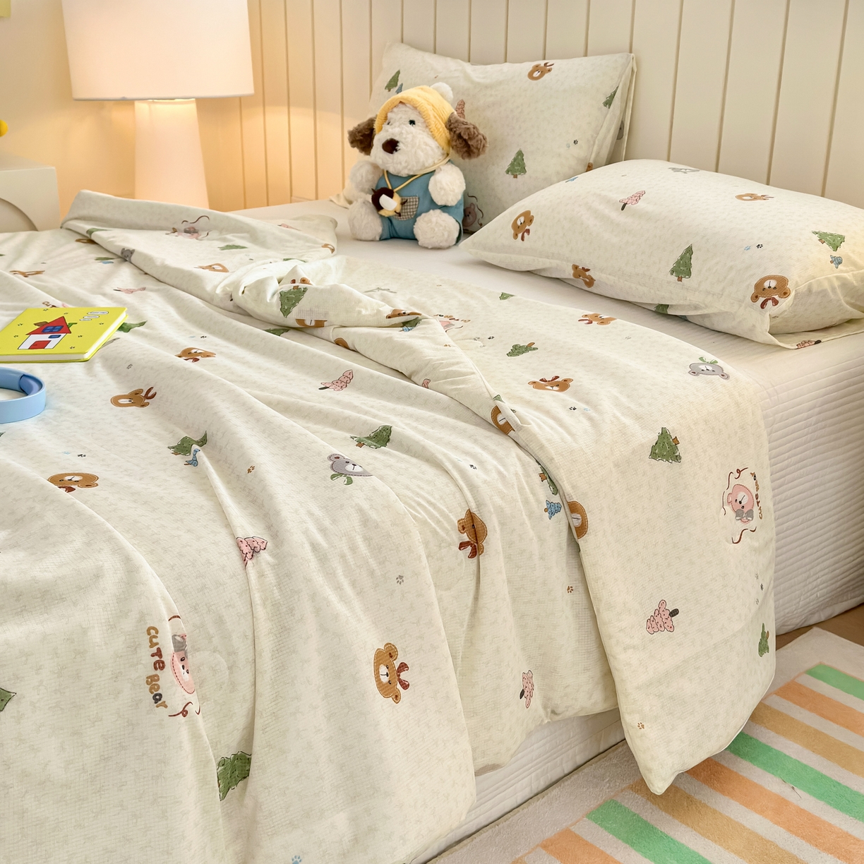 寐居家纺 2026新款清爽凉感丝夏被夏凉被空调被 森野萌熊