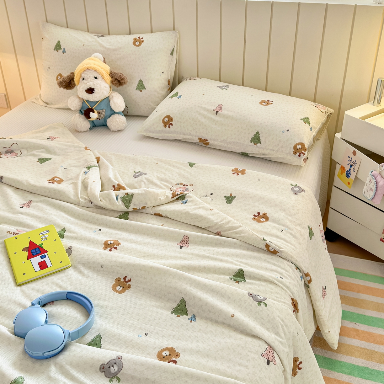 91家纺网 家纺一手货源 找家纺 寐居家纺 2026新款清爽凉感丝夏被夏凉被空调被 森野萌熊