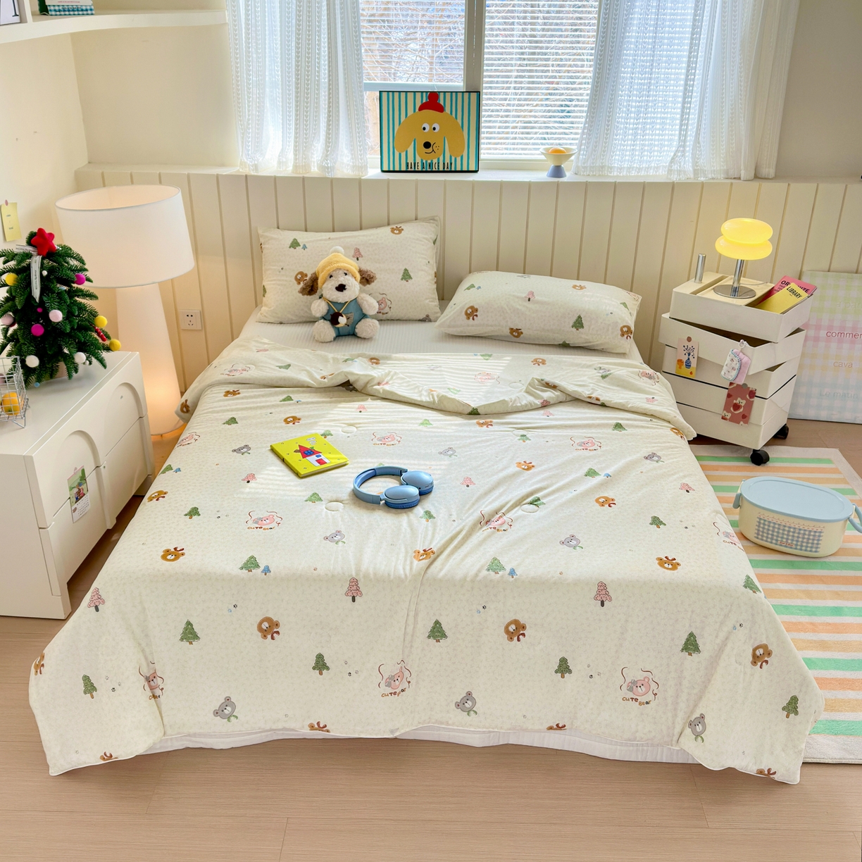 91家纺网 家纺一手货源 找家纺 寐居家纺 2026新款清爽凉感丝夏被夏凉被空调被 森野萌熊