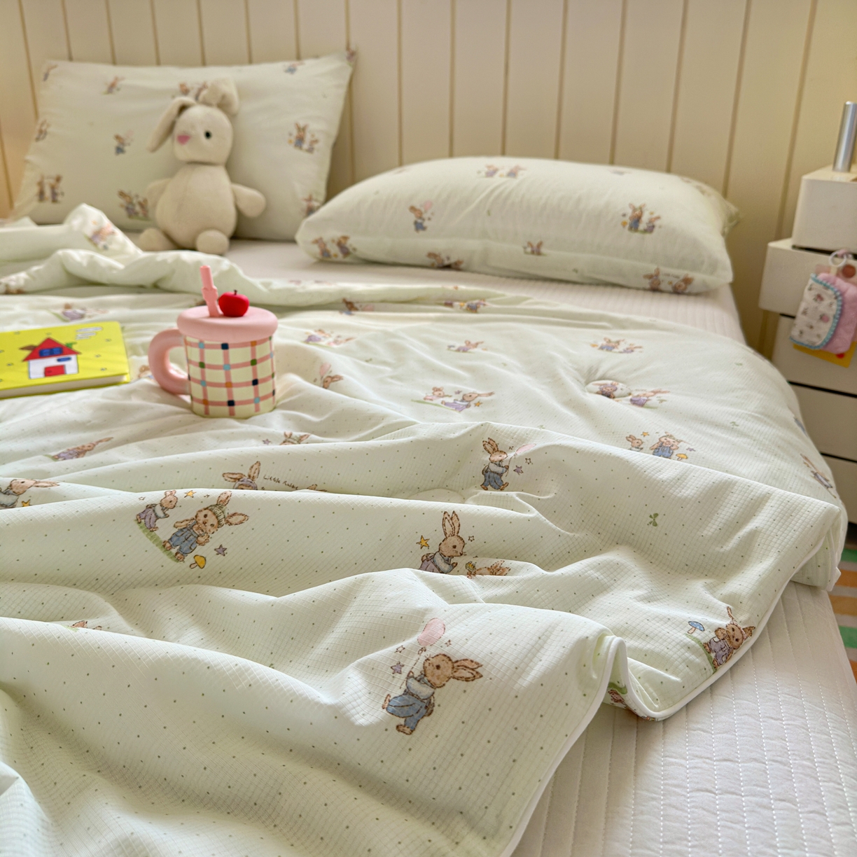 91家纺网 家纺一手货源 找家纺 寐居家纺 2026新款清爽凉感丝夏被夏凉被空调被 星野兔踪