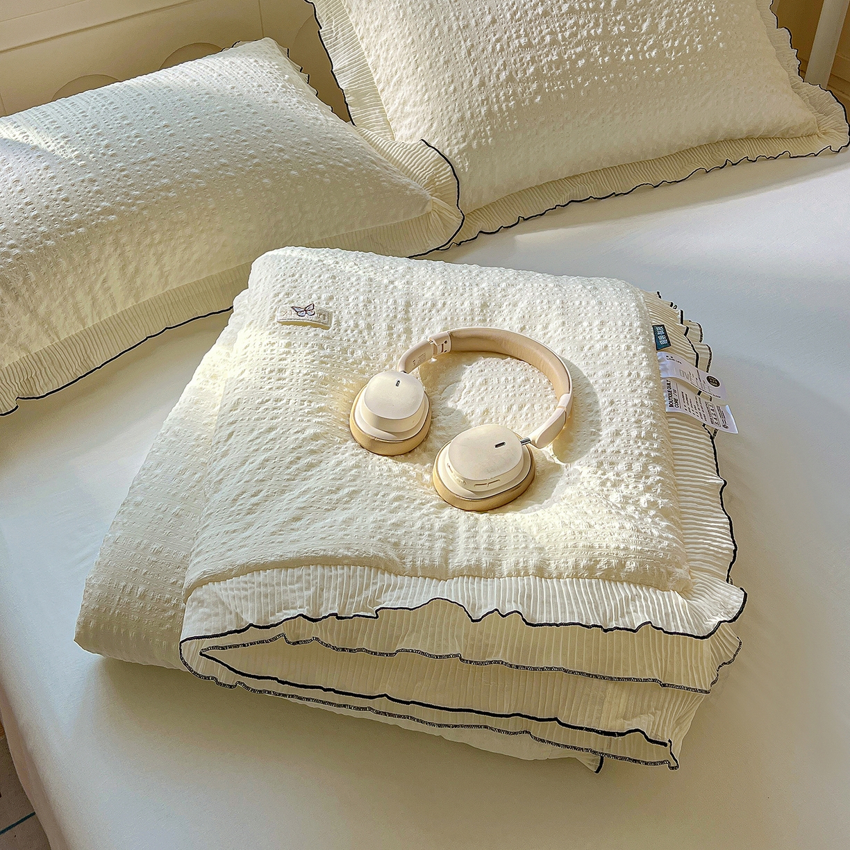 91家纺网 家纺一手货源 找家纺 （总）寐居家纺 2026新款A类韩式提花泡芙夏被夏凉被空调被