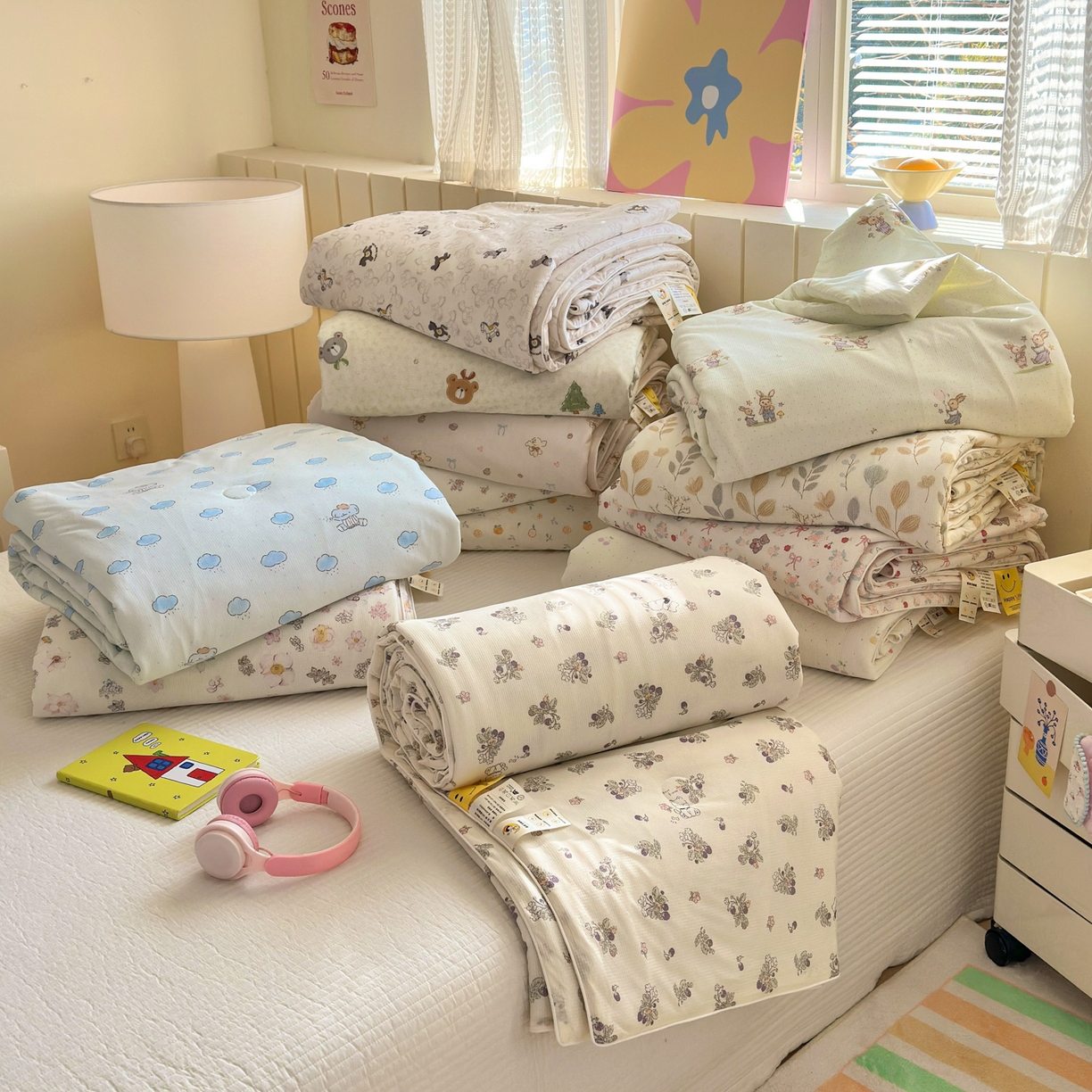 91家纺网 家纺一手货源 找家纺 寐居家纺 2026新款清爽凉感丝夏被夏凉被空调被 组合图仅供展示-不可下单