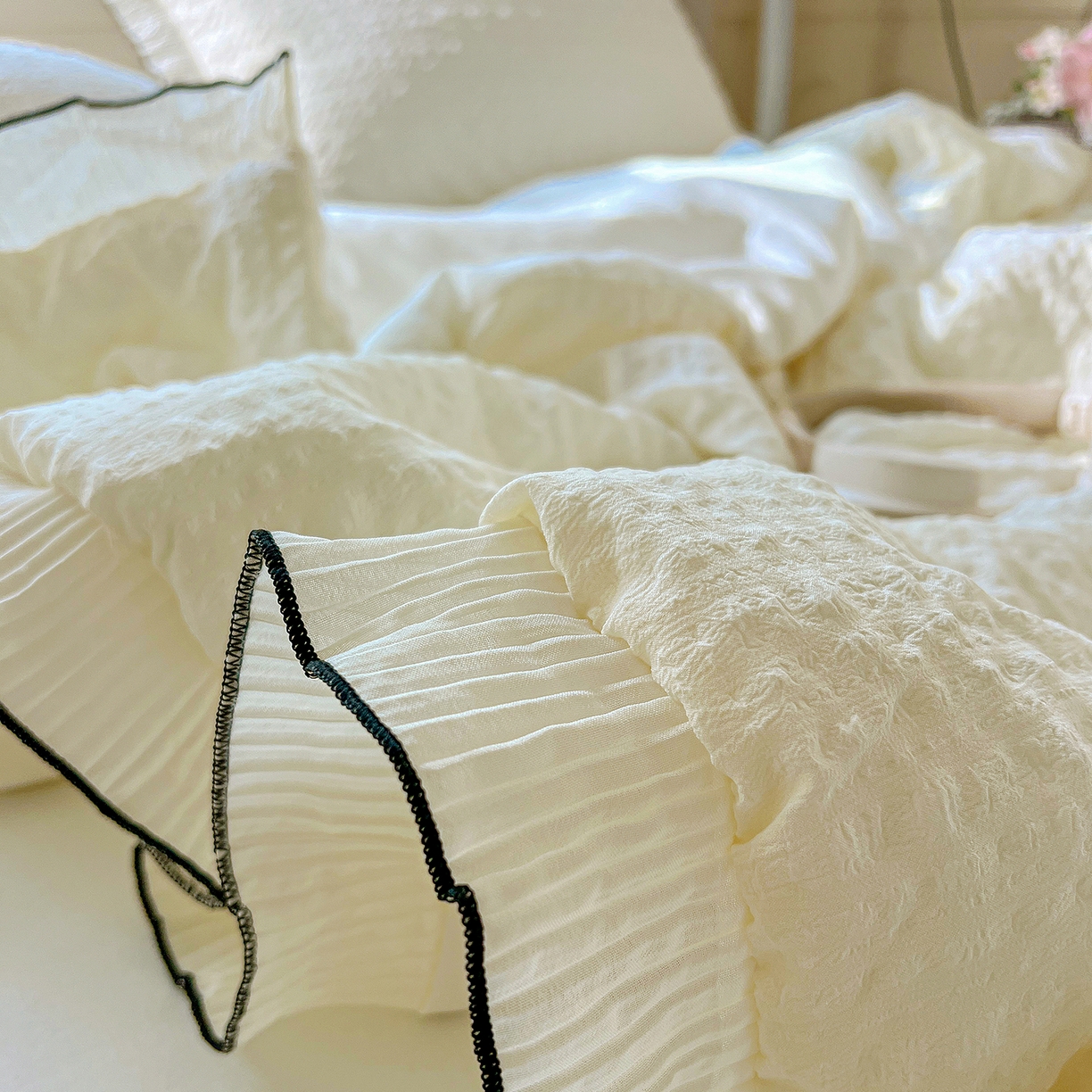 91家纺网 家纺一手货源 找家纺 （总）寐居家纺 2026新款A类韩式提花泡芙夏被夏凉被空调被