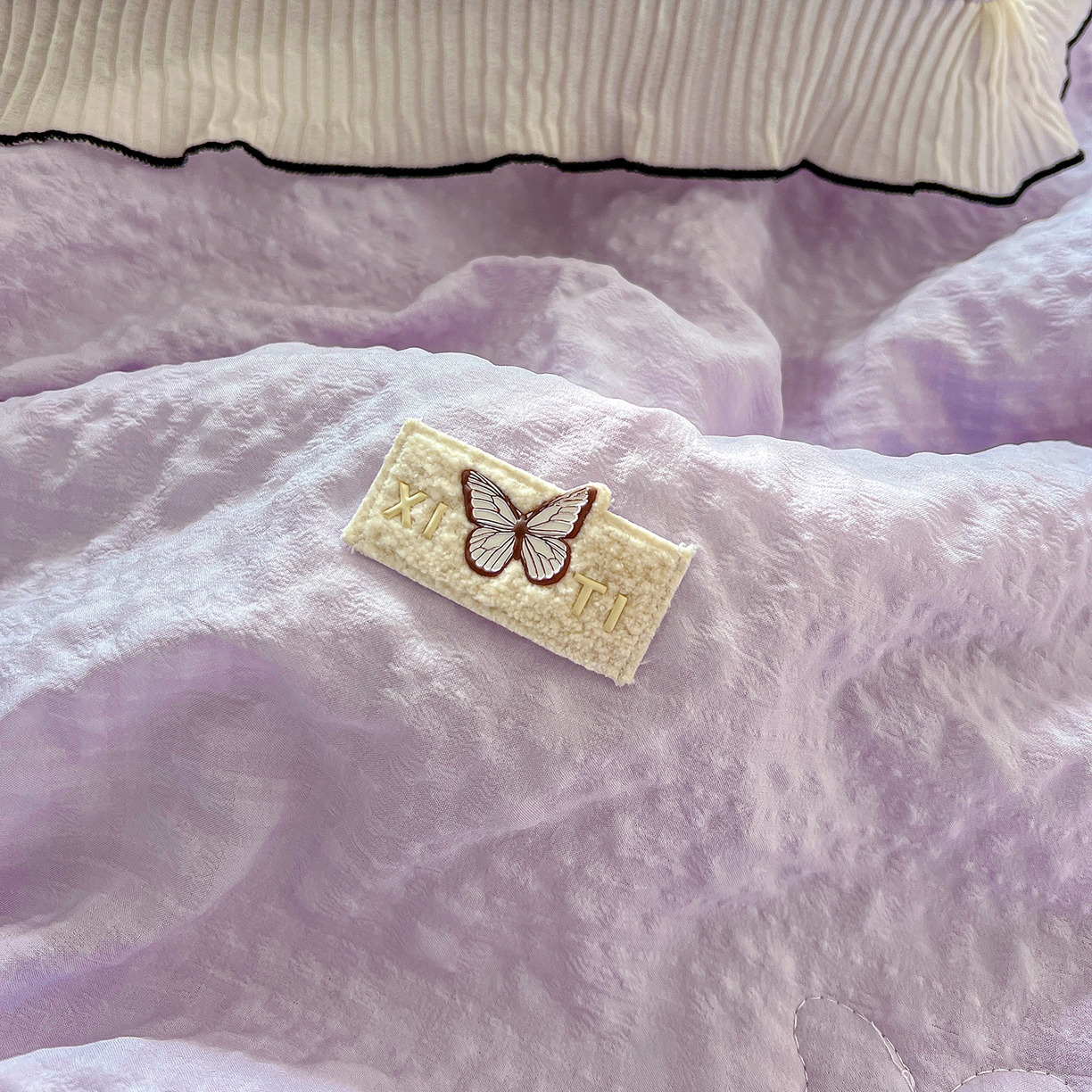 91家纺网 家纺一手货源 找家纺 寐居家纺 2026新款A类韩式提花泡芙夏被夏凉被空调被 紫雾泡芙