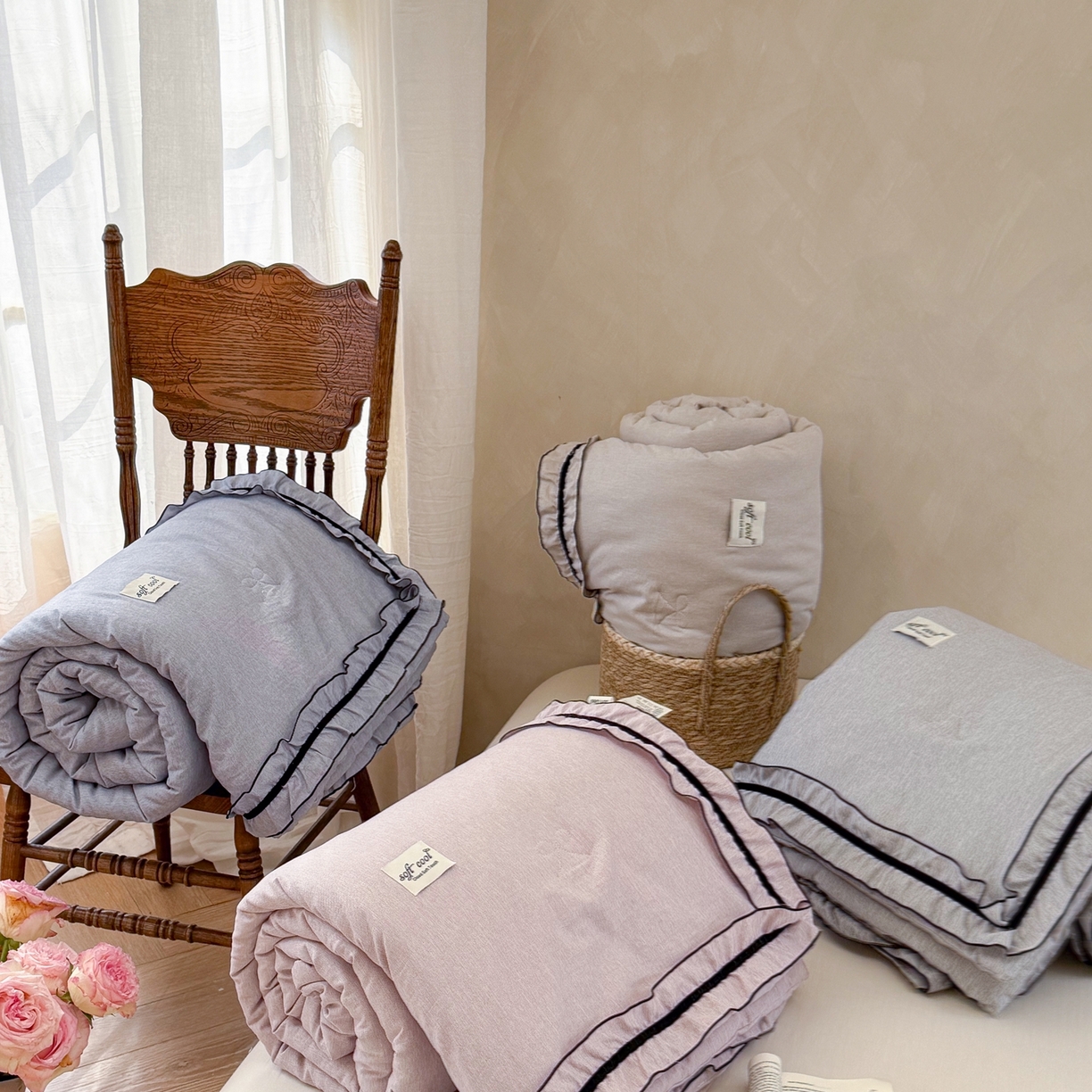 91家纺网 家纺一手货源 找家纺 （总）寐居家纺 2026新款雨露麻夏被床盖四件套