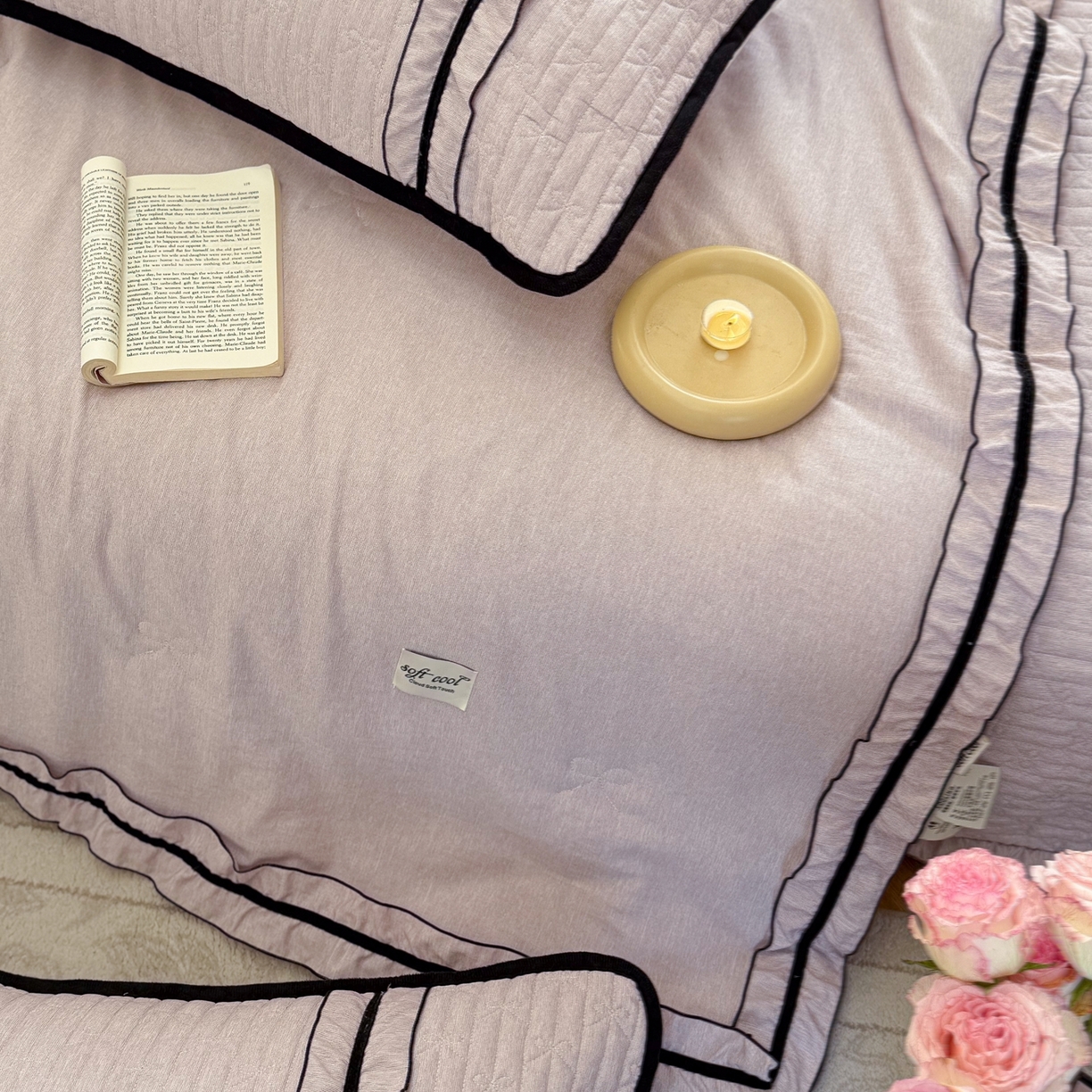 91家纺网 家纺一手货源 找家纺 寐居家纺 2026新款雨露麻夏被床盖四件套 雨露-豆沙紫