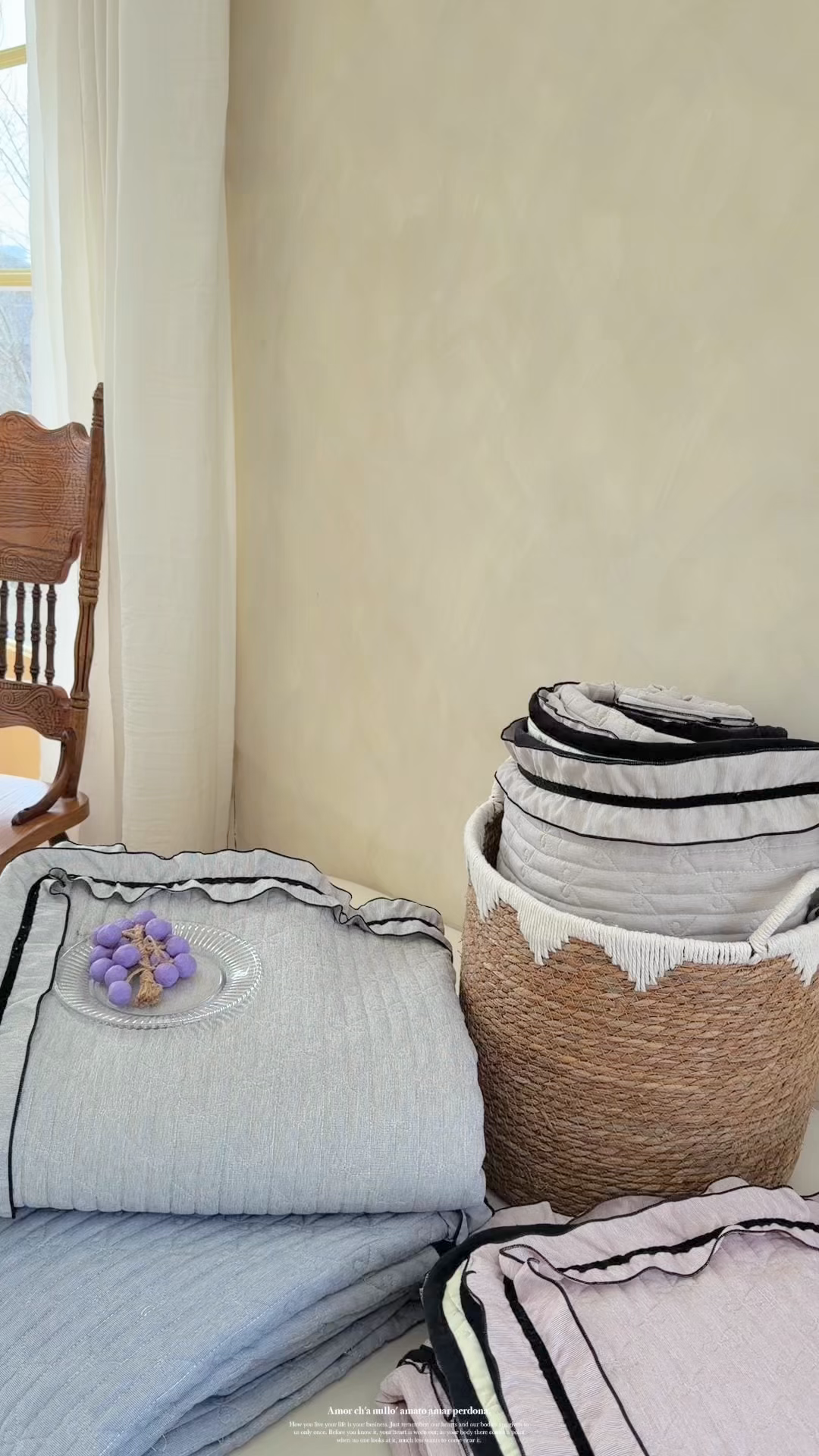 91家纺网 家纺一手货源 找家纺 寐居家纺 2026新款雨露麻夏被床盖四件套 雨露-慕斯蓝