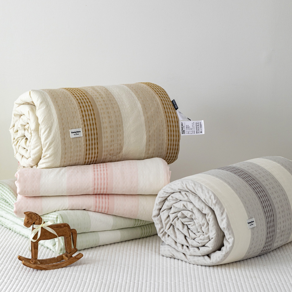 91家纺网 家纺一手货源 找家纺 寐居家纺 2026新款柔软素织提花夏被夏凉被空调被 组合图仅供展示-不可下单