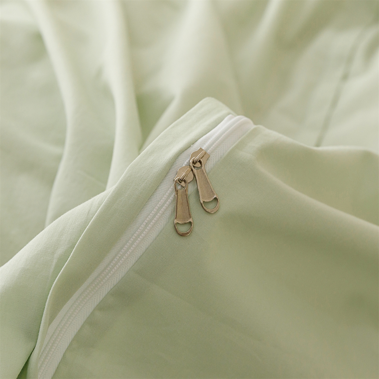 91家纺网 家纺一手货源 找家纺 艾莱家纺 2026春夏新款全棉纯棉水洗棉刺绣加厚四件套-希蕴 希蕴-螺旋藻绿