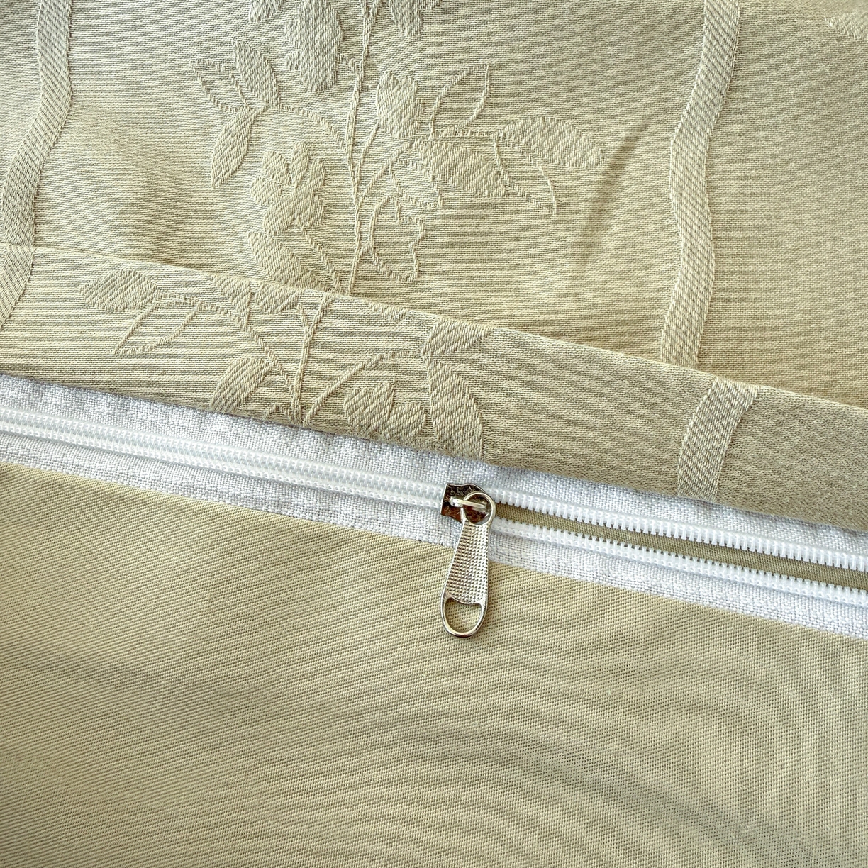 91家纺网 家纺一手货源 找家纺 慕尚家纺 2026新款A类60支长绒棉纯棉提花贡缎大提花光泽绸缎感四件套 花蔓绿