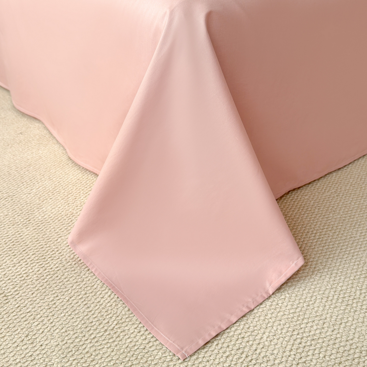 91家纺网 家纺一手货源 找家纺 慕尚家纺 2026新款A类60支长绒棉纯棉提花贡缎大提花光泽绸缎感四件套 鸢尾花蝶粉