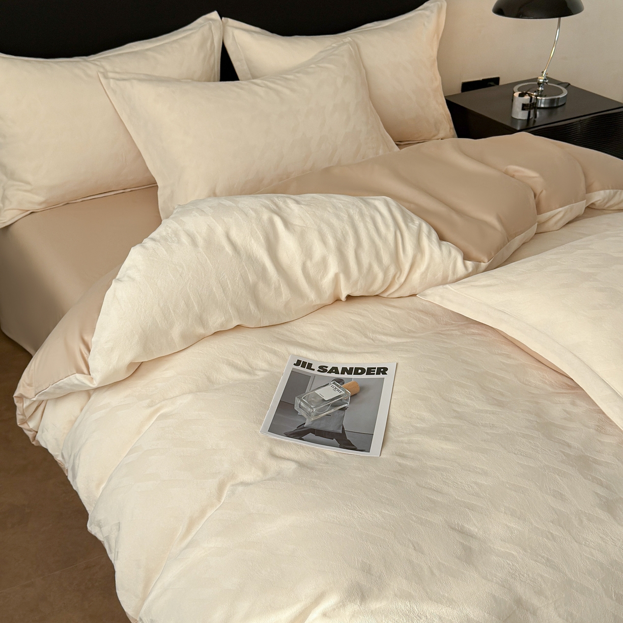 91家纺网 家纺一手货源 找家纺 （总）慕尚家纺 2026新款A类60支长绒棉纯棉提花贡缎大提花光泽绸缎感四件套