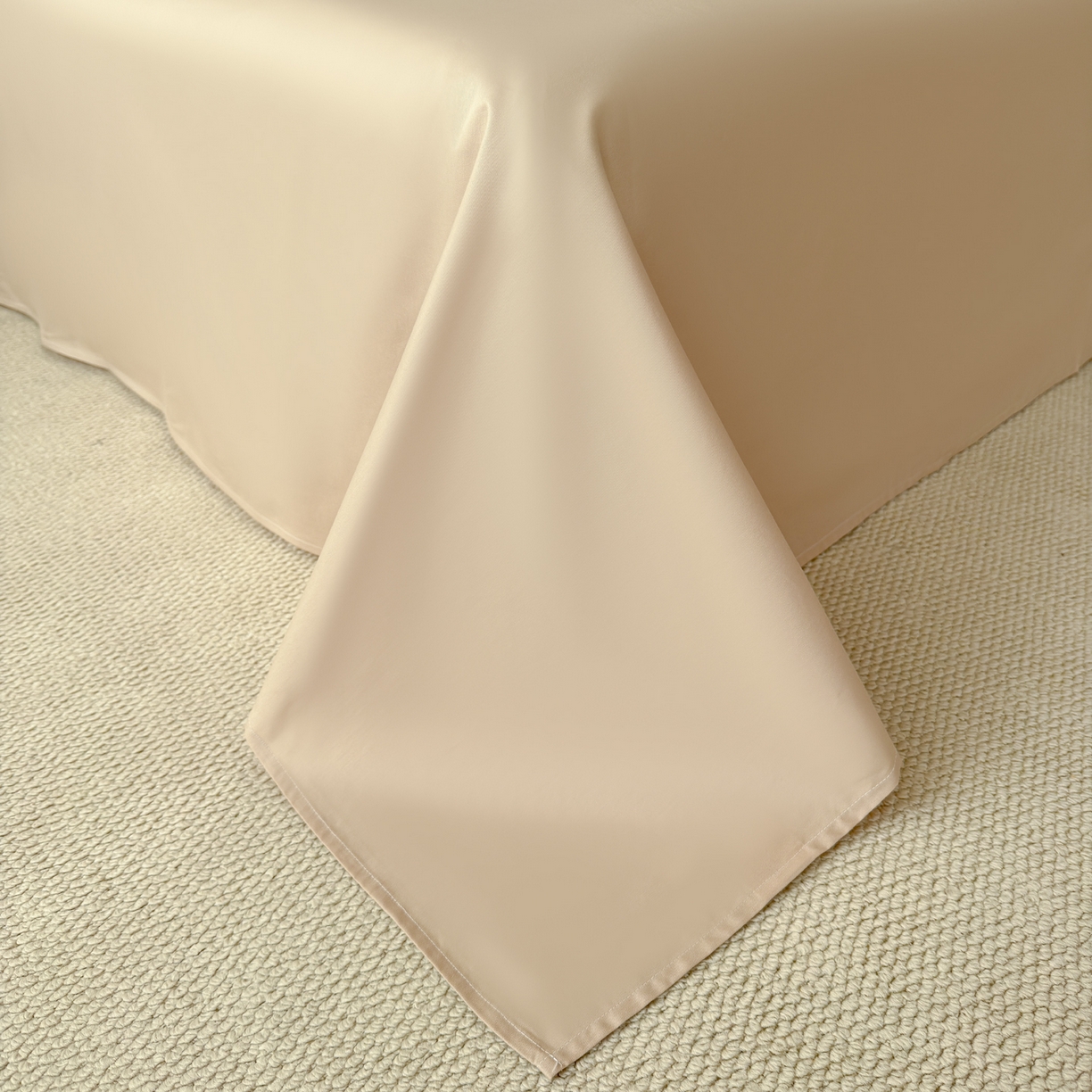 91家纺网 家纺一手货源 找家纺 慕尚家纺 2026新款A类60支长绒棉纯棉提花贡缎大提花光泽绸缎感四件套 欧拉米黄