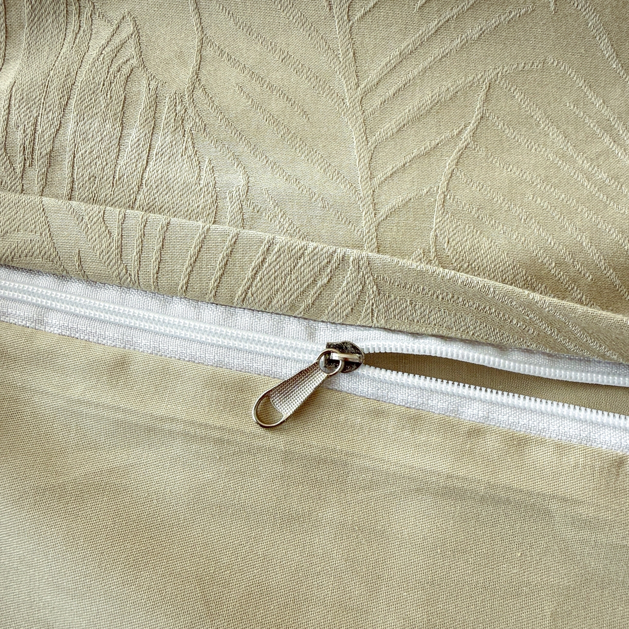 91家纺网 家纺一手货源 找家纺 慕尚家纺 2026新款A类60支长绒棉纯棉提花贡缎大提花光泽绸缎感四件套 树叶绿