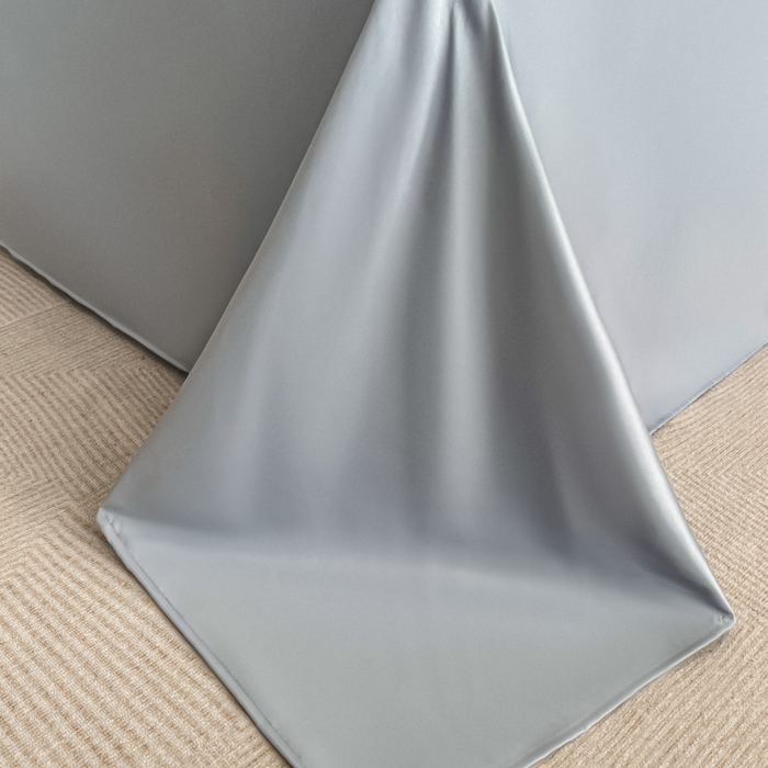 91家纺网 家纺一手货源 找家纺 金牛座家纺 2026新款细斜纹亮丝提花贴布绣重工刺绣四件套-潘妮系列 潘妮-灰