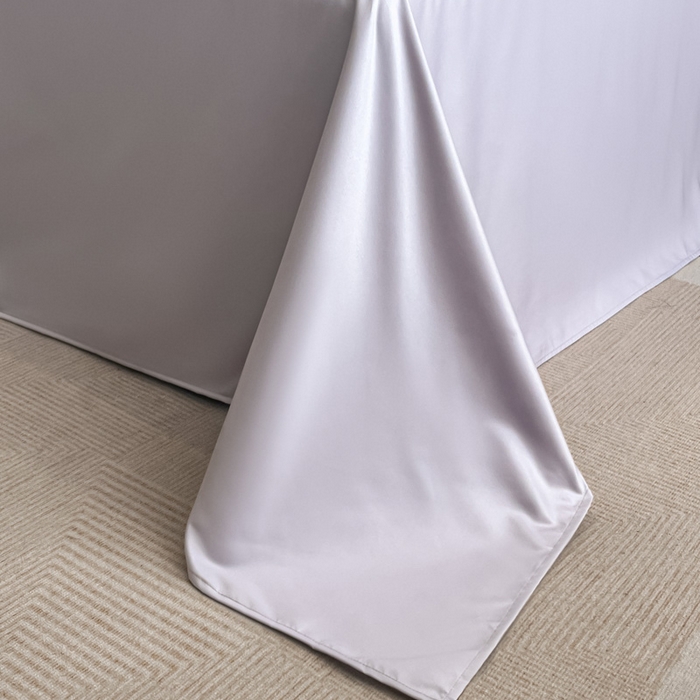 91家纺网 家纺一手货源 找家纺 金牛座家纺 2026新款细斜纹亮丝提花贴布绣重工刺绣四件套-潘妮系列 潘妮-浅紫