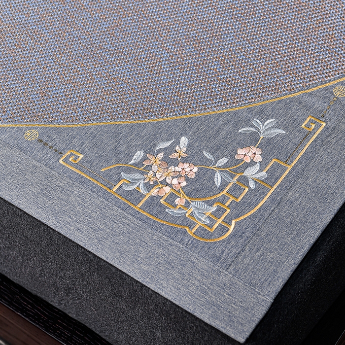 91家纺网 家纺一手货源 找家纺 （总）小牛席业 2026新款对角绣冰藤双面席凉席席子