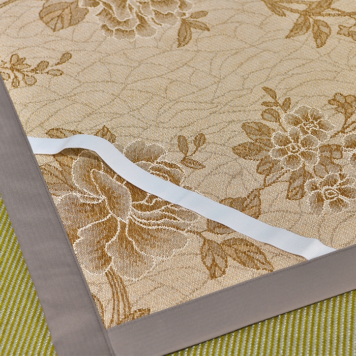 91家纺网 家纺一手货源 找家纺 小牛席业 2026新款对角绣冰藤双面席凉席席子 对角绣花-冰藤双面席青柠