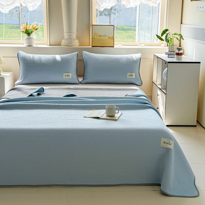 91家纺网 家纺一手货源 找家纺 （总）恋佳居 2026新款简约A类云涧冰格凉感丝竹纤维夏凉毯毯子午睡毯