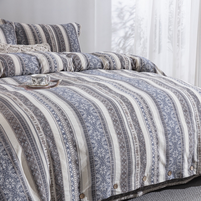 91家纺网 家纺一手货源 找家纺 双层纱家居 2026新款小清新双层纱四件套 波西米亚