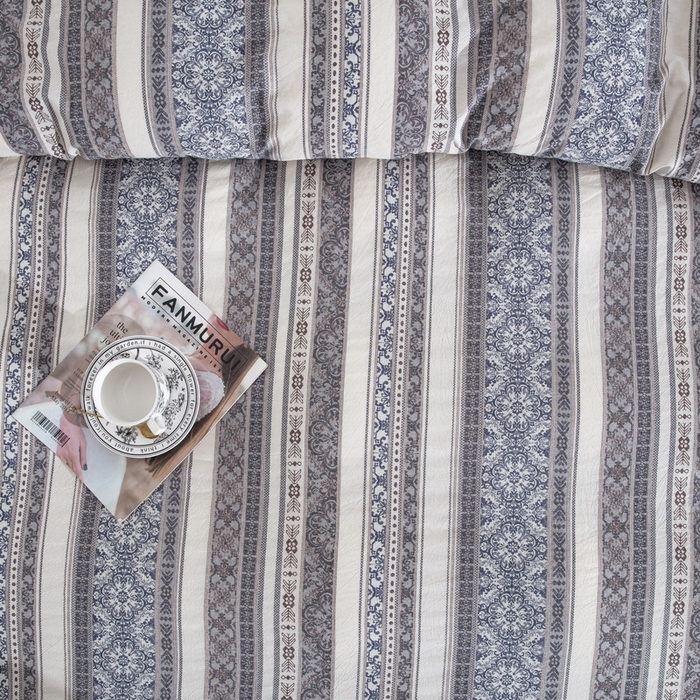 91家纺网 家纺一手货源 找家纺 双层纱家居 2026新款小清新双层纱四件套 波西米亚