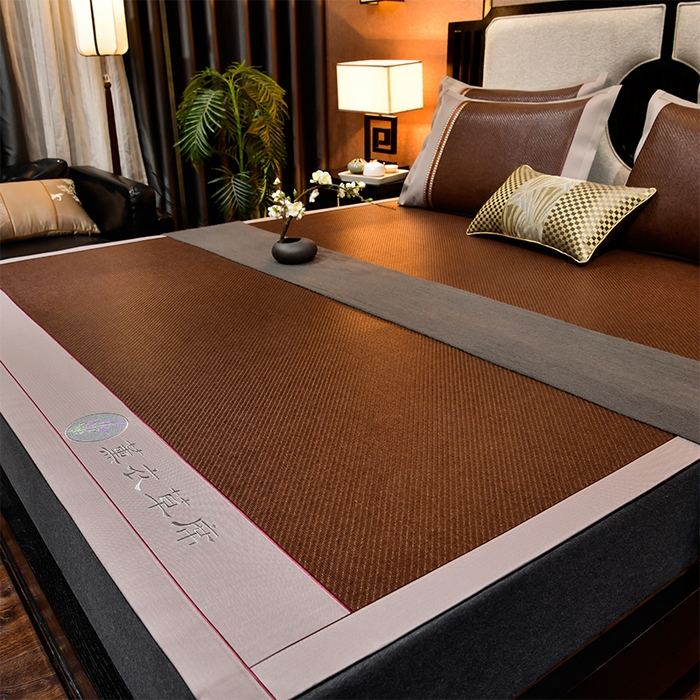 小牛席业 2026新款加厚款经典藤席面薰衣草清香席凉席席子 薰衣草清香席-黑咖