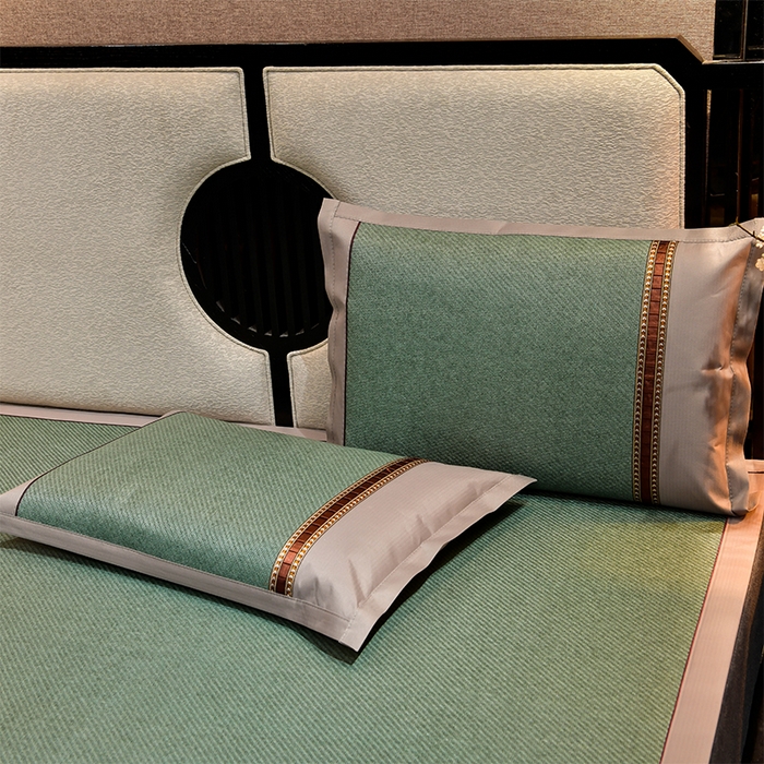 91家纺网 家纺一手货源 找家纺 小牛席业 2026新款加厚款经典藤席面薰衣草清香席凉席席子 薰衣草清香席-墨绿