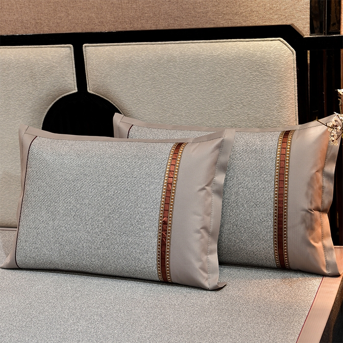 91家纺网 家纺一手货源 找家纺 小牛席业 2026新款加厚款经典藤席面薰衣草清香席凉席席子 薰衣草清香席-灰色