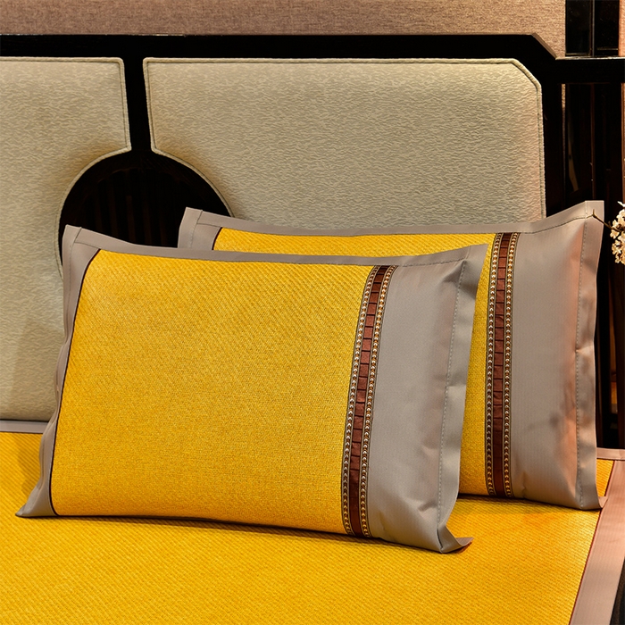 91家纺网 家纺一手货源 找家纺 小牛席业 2026新款加厚款经典藤席面薰衣草清香席凉席席子 薰衣草清香席-黄藤