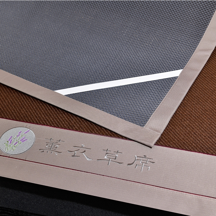 91家纺网 家纺一手货源 找家纺 小牛席业 2026新款加厚款经典藤席面薰衣草清香席凉席席子 薰衣草清香席-黑咖