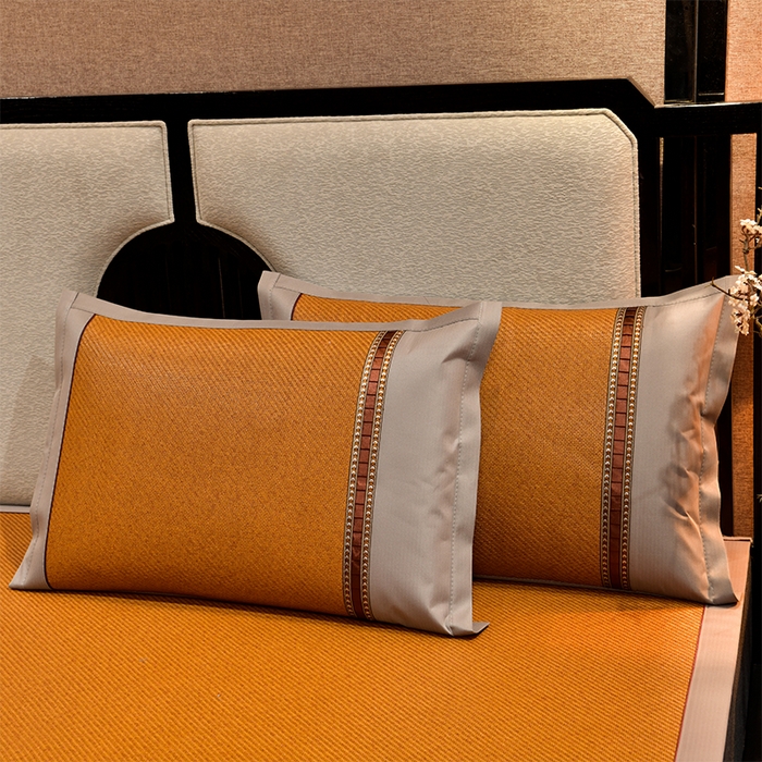 91家纺网 家纺一手货源 找家纺 小牛席业 2026新款加厚款经典藤席面薰衣草清香席凉席席子 薰衣草清香席-红棕