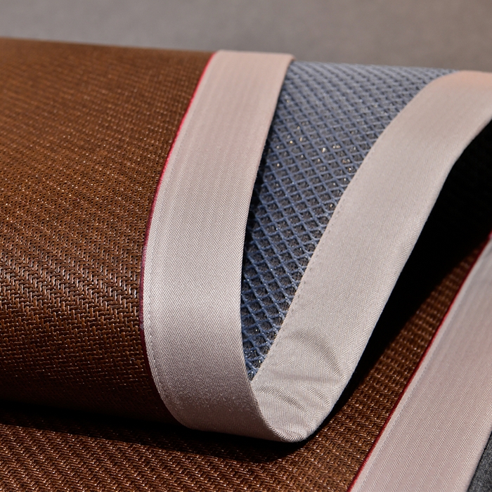 91家纺网 家纺一手货源 找家纺 小牛席业 2026新款加厚款经典藤席面薰衣草清香席凉席席子 薰衣草清香席-黑咖