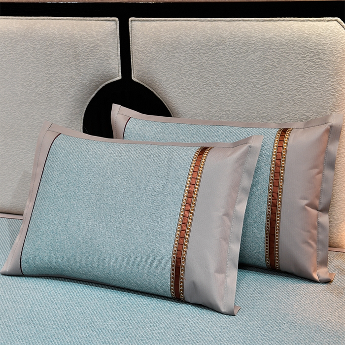 91家纺网 家纺一手货源 找家纺 小牛席业 2026新款加厚款经典藤席面薰衣草清香席凉席席子 薰衣草清香席-冰蓝