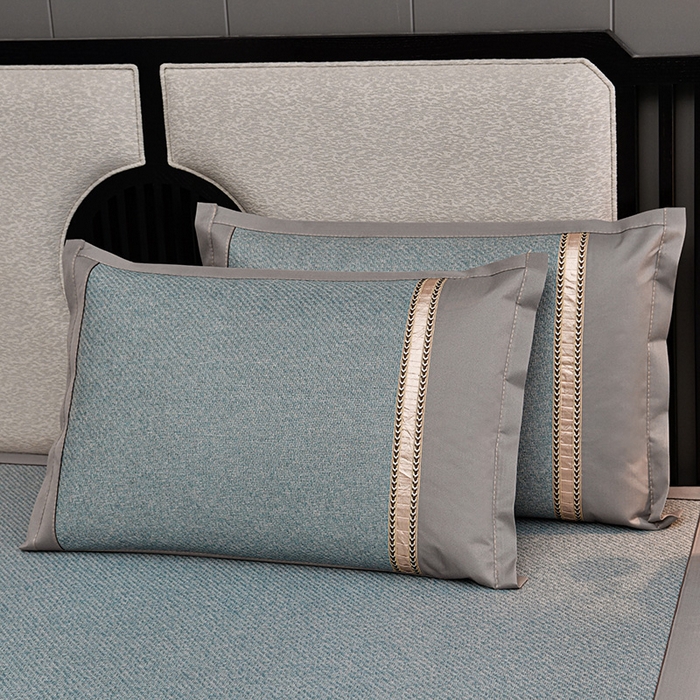 91家纺网 家纺一手货源 找家纺 小牛席业 2026新款纯藤席面经典款薄荷清香双面席凉席席子 薄荷清香席-冰蓝