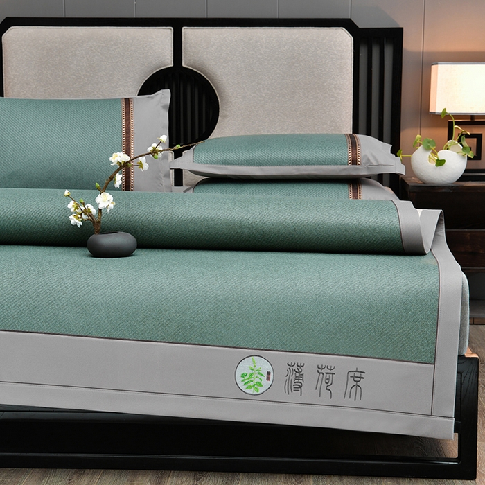 小牛席业 2026新款纯藤席面经典款薄荷清香双面席凉席席子 薄荷清香席-墨绿