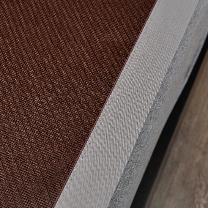 91家纺网 家纺一手货源 找家纺 小牛席业 2026新款纯藤席面经典款薄荷清香双面席凉席席子 薄荷清香席-黑咖